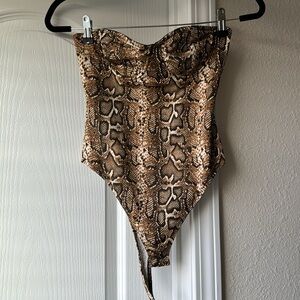 Snake print bodysuit